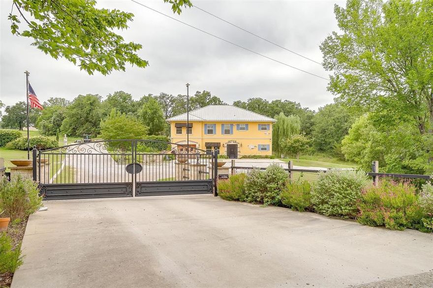 LOCATION, LOCATION, LOCATION—this property offers a rare blend of privacy and accessibility, unique peacefulness with nature, delivering a true rural retreat feel while located ONLY 36 MILES TO DOWNTOWN FORT WORTH, TX. Enjoy easy access to downtown dining, culture, and entertainment, including the historic Stockyards, Sundance Square.

The property spans 39.26 gated, fenced, unrestricted acres with no zoning or use restrictions, allowing exceptional flexibility for future development or long-term ownership. Originally acquired in 2009, with improvements added in 2011, 2012, 2014, and 2015, the estate features mature infrastructure and multiple permanent structures. The offering is real estate only; no operating business is conveyed. Improvements include four full residences, four studio-style guest units, a pool house, laundry facility, and a dedicated event center with two fireplaces, an on-site bar, and a separate full kitchen with convenient service entrances.

The open acreage and existing infrastructure support a wide range of potential uses, including a private or multi-generational estate, retreat or wellness campus, venue or resort-style development, RV or tiny home community, 55+ community, storage or flex-space concepts, or short- and long-term rental strategies. Individual buildings may also be leased independently for health, beauty, wellness, or professional operators, subject to buyer’s intended use.

Outdoor amenities are thoughtfully placed throughout the grounds and include swings in mature trees, covered porches, pergolas and gazebos, firepits, a scenic bridge, walking trails with prayer and meditation areas, and multiple gathering spaces. Recreational features include a life-size outdoor chess set, putting green, half-court basketball area, open field for sports, two outdoor showers, and a stocked pond for catch-and-release fishing. Buyer and buyer’s representative are responsible for verifying all information and intended use.