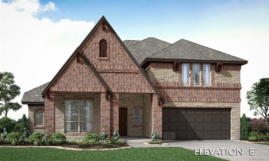 BRAND NEW! NEVER LIVED IN! Welcome to the beautifully crafted Carolina IV by Bloomfield Homes, a stunning two-story residence offering 4 bedrooms, 3 baths, a private study, gameroom, media room, and a 2.5-car garage, all thoughtfully designed with elevated finishes and spacious living in mind. From the moment you arrive, the upgraded brick exterior, enhanced landscaping with stone edging, and impressive 8' front door create striking curb appeal, leading into an elegant interior highlighted by a rounded rotunda entry with the study positioned just off of it, providing a refined and private workspace. The open layout is enhanced by oversized baseboards, 2-inch faux blinds throughout, and upgraded quartz surfaces that bring both style and durability to the home. The formal dining room offers the perfect setting for entertaining, while the deluxe kitchen features white cabinetry with glass cabinet doors, an upgraded 5-burner cooktop, convenient pot and pan drawers, and ample storage, all flowing seamlessly into the main living areas. The spacious family room is anchored by a dramatic floor-to-ceiling tile fireplace, creating a warm and inviting focal point for gatherings. Upstairs, the gameroom is elevated with open railing, adding to the airy and expansive feel, along with a dedicated media room for entertainment. The extended covered patio provides an ideal outdoor living space for relaxing or hosting, while the 2.5-car garage with an access door adds extra convenience and storage. Blending architectural detail with modern upgrades, this Carolina IV delivers exceptional comfort, functionality, and move-in ready luxury. Visit North Grove today to learn more about this Carolina IV.