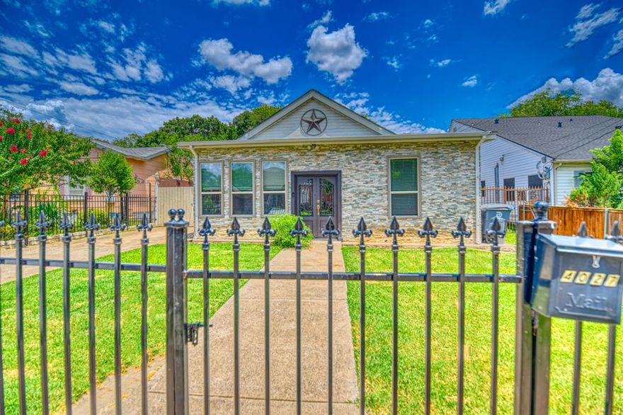 Beautiful, renovated home with great curb appeal and attractive, functional driveway and an aesthetically appealing wrought iron fence that offers an extra level of security. Spacious kitchen with tons of cabinets, stainless-steel gas stove and stainless-steel refrigerator. The fireplace provides an instant focal point and add symmetry to the living area, adding cozy hygge vibes. Freshly painted inside. 
Spacious backyard for those special reunions with friends and family. This home has lots to offer, schedule an appointment today to appreciate all the great features and make this home your own.