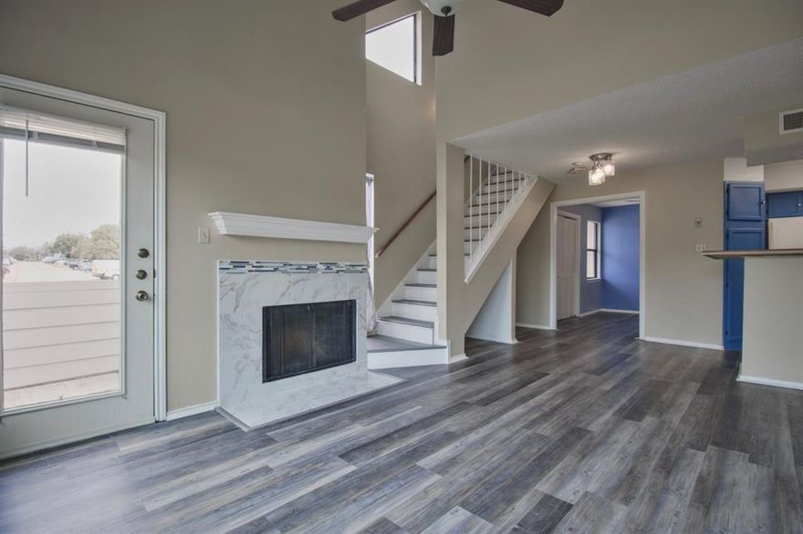 Cute and cozy 2 bedroom 2 full baths condo. Positioned at the back of the community on the outside corner, offering maximum privacy while providing all the benefits of condominium amenities! Perfectly located near Arlington Entertainment Center, shopping, Hwy 360, I30 and Hwy 183. Amenities include 3 pools, jacuzzi, sauna, fitness center and tennis court. List of recent updates are available upon request or in the MLS transaction desk.