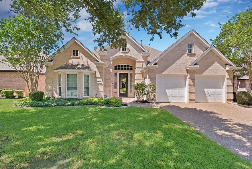 This beautiful and well maintained home sits back on the edge of a cul-de-sac in a small gated community.  When you drive through the gates you will notice all the beautiful mature trees and well maintained yards. When you walk into the home your eyes are drawn up to the high ceilings and to all the beautiful features of the home, then you see all the large windows and natural light shining into the main areas. This layout offers lots of space and privacy between the bedrooms as well as an open floorplan for entertaining or every day living. The kitchen is a chefs dream with all the counter space for cooking or entertaining and an abundance of cabinetry for storage. The primary bedroom is large and has room for a sitting area as well as access to the back porch. The back porch area is ideal for cookouts or relaxing after a long day. One of the bedrooms can be used as a second living room and also has a built in office area with bookshelves. The HOA covers the yard maintenance for the front and back yard as well as a pristine community pool area.  This is a commuters dream location being close to 4 major highways or a lock and leave home for people with a busy lifestyle. You don't want to miss this rare opportunity to find a gem like this!