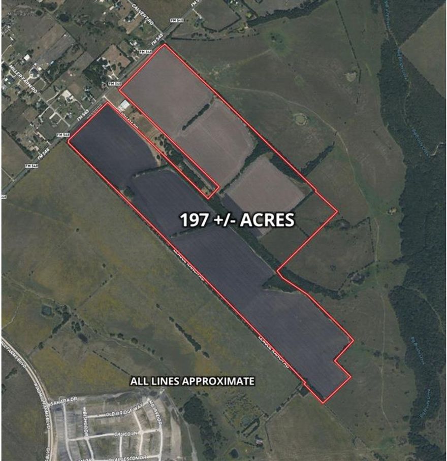 197.785 Acres in a prime growth area in Forney, TX!  Property is just North of the new North Forney High School with several new subdivisions being built nearby and is outside city limits.  There is approximately 1800 feet of frontage on FM 548 and property is over 5000' deep.  Ag exempt with no floodplain.  Currently all crop.  There are new water and gas lines currently being installed on FM 548.  For more information on utilities, contact the City of Forney.