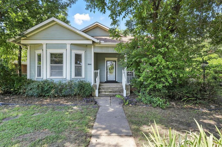 Discover the charm of this historic Burleson home, featuring two residences across three expansive parcels totaling 1.95 acres in the heart of Old Town. The main home, built in 1906, is truly a unique gem. It boasts two inviting living areas, a spacious dining area, and impressive tall ceilings, all adorned with the timeless beauty of original wood floors in select rooms. Relax by one of the two classic wood-burning fireplaces that create a warm and cozy ambiance. The generous kitchen is a chef's delight, offering abundant cabinetry for all your culinary needs. The primary suite is a luxurious retreat, complete with two walk-in closets and an ensuite bathroom that features a modern walk-in shower. In addition to the primary suite, there are two well-appointed secondary bedrooms, a hall bathroom, and a convenient half bath for guests. Venture upstairs to find a versatile loft area, ideal for a second living room, home office, or study, along with ample storage space. Adjacent to the main residence, an 880 sq ft guest home currently operates as an income-generating property with a reliable month-to-month tenant. This remarkable property holds endless possibilities, including the potential for rezoning to commercial use. Don't miss your chance to invest in this extraordinary opportunity! This includes both 344 Warren & 348 Warren addresses