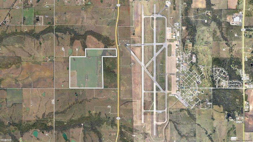 209 acres on Hwy. 289 ready for development directly across from North Texas Regional Airport (NTRA) with access to utilities (east side of Hwy. 289). Over 650 feet of Hwy. frontage and a half miles of frontage on Wright Rd. Located inside the City of Denison CCN and Pottsboro School District. With a 9,000 foot runway, NTRA is ready to facilitate the growth of Grayson County driven by the Texas Instruments expansion, GlobiTech (chip manufacturer), and the 3,000 acre Preston Harbor development, which makes this 209-acre property uniquely positioned to support the ancillary businesses associated with those businesses through industrial-warehouse or single family residential development. Give us a call today.