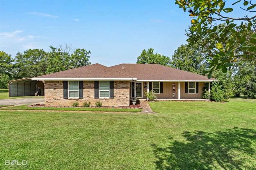 If you're looking for a beautiful, well-maintained home in North DeSoto school district with over an acre of land, you've found it!  Located in Meadow Lake Estates right off Highway 171 just three miles south of North DeSoto schools, this updated ranch-style home is set on a quiet cul-de-sac with no backyard neighbors and has a great open floor plan, a huge covered back porch, and an attached two-car garage.  With a large, eat-in kitchen and a beautiful living room with vaulted ceilings, a fireplace, and a bar set-up, this home is perfect for entertaining.  Storage is abundant inside and outside of the home with tons of cabinets and closets and a 24x24 shop with a loft (with electricity!) and a garage door.  The big yard is lush and green with lots of room to roam.  Motivated sellers!