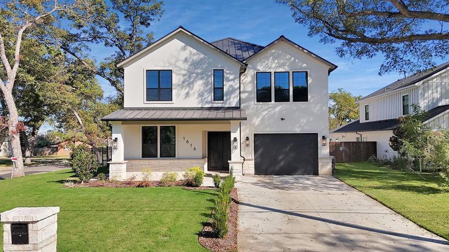 MOTIVATED SELLER! 
This Stunning two-story luxury custom home showcases modern elegance and timeless design on a spacious corner lot. As you walk in, you meet an elegant curved staircase that immediately draws attention as a focal point of the entryway, Natural handscrapped Oak wood flooring and grand windows throught the home, perfectly setting the tone for a luxury home interior, featuring 5 spacious bedrooms, 1 Bonus or Flex room, 5 full bathrooms, 1 half bath, a car garage, an office, a gym, and 2 laundry rooms.
 
Step inside to a breathtaking open-concept layout, seamlessly blending the gourmet kitchen, 2 dining rooms, and living space! perfect for both entertaining and everyday living. In the living room, you will find a cozy, wood & gas-burning stone fireplace. The Chef's kitchen offers custom cabinetry, a grand island with matching stone and premium finishes, built-in appliances, such as a cooktop, gas oven & microwave. The dedicated home office provides the ideal setting for remote work and study. Every bedroom is designed with luxury and privacy in mind, from the double walk-in closets in the master bedroom to the high-end finishes and retreat-style bathrooms. The home's exterior offers modern sophistication with smooth stucco and a sleek black metal roof,  a fenced backyard, and a covered patio that provides plenty of open space for family gatherings, outdoor dining, or future customization, combining durability with a striking curb appeal.