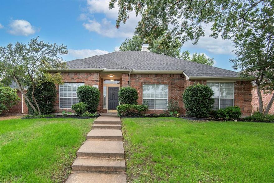 Discover this beautifully maintained home available for lease in the heart of Frisco. Boasting 3 bedrooms and 2 full baths, this home offers a host of features that ensure comfortable and convenient living. The kitchen is equipped with stainless steel appliances, numerous cabinets, and ample counter space, making it perfect for hosting gatherings with friends and family. The spacious living room features a gas starter fireplace, creating a cozy atmosphere for winter evenings. The open concept layout is thoughtfully designed for effortless entertaining. Furthermore, the location is outstanding, nestled on a serene street. A custom arbor in the backyard is perfect for retreat. You'll appreciate the proximity to shopping, dining, and various amenities. Washer and dryer can be provided upon request, and a refrigerator is already included for your convenience.