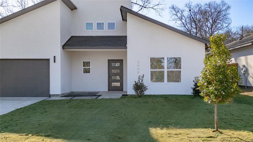 Buyer Financing fell through! Step into this brand-new, beautifully designed home, completed this year. Nestled on a generously sized lot, this residence offers an expansive front yard and a spacious backyard—perfect for outdoor living and entertaining.Inside, soaring vaulted ceilings and an open-concept layout create a bright and airy atmosphere. The modern kitchen is a showstopper, featuring a sleek ambiance with exquisite white Calacatta countertops, premium appliances, and ample storage. Laminate wood flooring flows throughout, adding warmth and sophistication to the space.This thoughtfully designed home boasts three spacious bedrooms and two full baths, each offering comfort and contemporary finishes. Every detail has been carefully considered to provide both style and functionality.Don’t miss this rare opportunity to own a stunning new build in Dallas—schedule your showing today