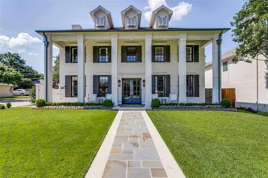 Gorgeous, classic traditional home, beautifully updated on a corner lot walking distance to Boone Elementary! The fabulous front porch welcomes you into the spacious two story foyer with a formal dining room on one side and a gorgeous living room on the other. The chef's kitchen is equipped with top of the line appliances, quartz counter tops and an inviting island. The kitchen is open to an expansive family room that opens to the newly refreshed backyard with turf and outdoor fireplace which is perfect for family time or for entertaining. A rear staircase leads to the private 5th bedroom which has its own full bathroom and could also be used as a flex space for work, play or fitness. The front staircase leads to the other four bedrooms including the primary. This home had designer touches throughout, is move in ready and perfect for any family!