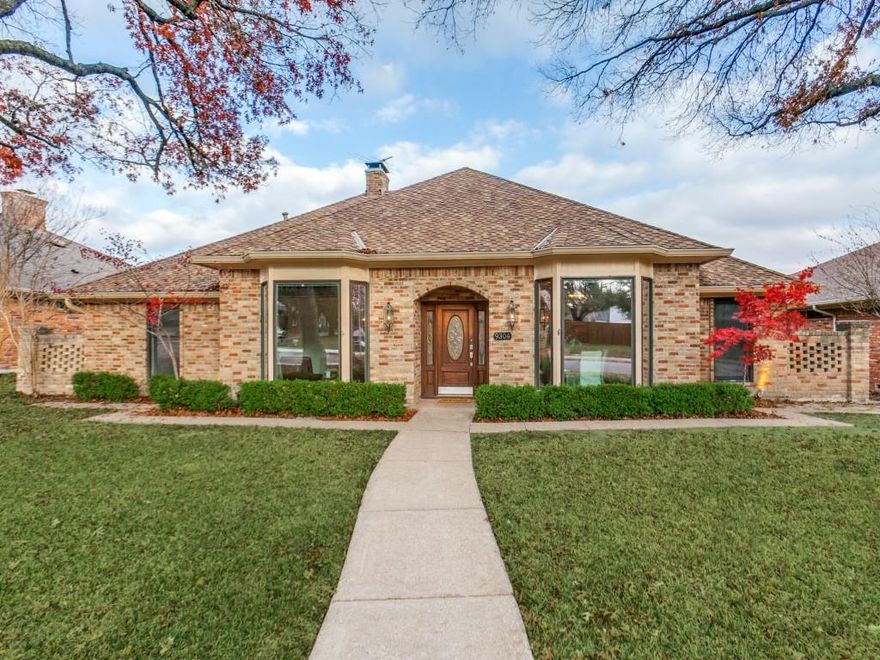 Tucked away on a quiet interior street in desirable Lake Highlands, this beautifully maintained one-story ranch is a must-see. Move-in ready and thoughtfully designed, the home offers three spacious living areas highlighted by soaring 12-foot ceilings, a welcoming formal dining room, and an open kitchen with breakfast nook and abundant storage.

Four generously sized split bedrooms provide exceptional privacy and flexibility. Two secondary bedrooms share an oversized Jack-and-Jill bath rarely found in homes of this style. The primary suite is a true retreat, featuring a soaking tub, separate glass-enclosed shower, dual vanities, and two walk-in closets.

A sunroom with wet bar adds versatile bonus space—ideal for a playroom, game room, or teen hangout. Step outside to enjoy a beautiful pool and covered patio, perfect for entertaining or relaxing in the Texas sunshine. The oversized 2.5-car garage offers ample space for bikes, tools, and storage.

Zoned to highly sought-after Moss Haven Elementary and conveniently located near Greenville Avenue with easy access to I-635 and US-75, this exceptional home blends comfort, functionality, and an unbeatable location. Don’t miss your opportunity to make it yours.