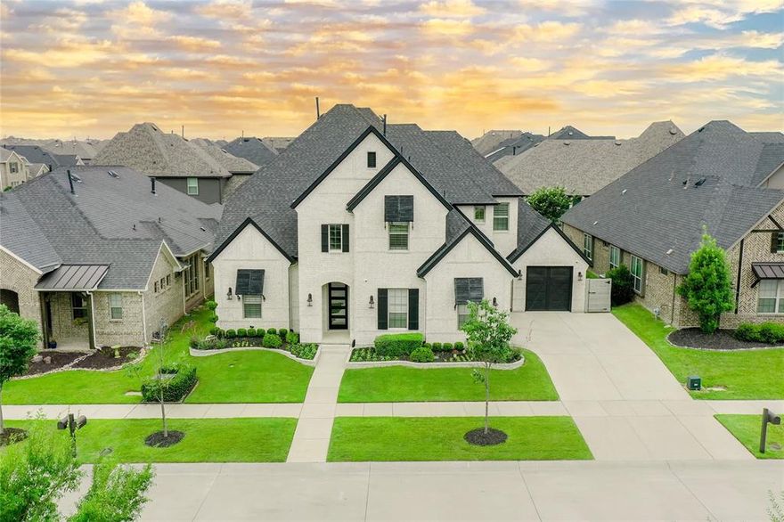 Discover luxury living in this exquisite property in highly sought-after community, Harvest. No expense was spared with custom structural features, including elegant sliding doors, french doors, stunning wood cedar beams, 8FT garage doors & dedicated office with sight lines to central parkway.Entertainment is a breeze with a media room, game room & outdoor kitchen on the covered patio. Relax in large salt water swimming pool & spa, featuring PebbleTech & in-floor cleaning system.Perfectly situated within walking distance to Argyle West Elementary School and located in the esteemed *Argyle ISD*, east-facing property is an ideal haven. Don’t miss the chance to make this spectacular home yours and enjoy the unparalleled amenities of the Harvest community. A lifestyle like no other, with 3 swimming pools, 2 gyms, numerous parks, volleyball & basketball courts, fishing pond, walking trail & dog park. Engage with your neighbors & enjoy the vibrant atmosphere with weekly events & activities