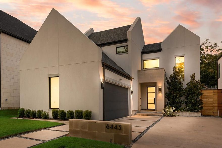 Stunning construction by Bond and Truss, this soft California modern is perfectly situated in one of the most desirable pockets of Lakewood, just steps from top-rated schools, scenic parks, and the vibrant charm that defines the neighborhood. Nestled between two majestic 100-year-old sycamore trees, the home offers an elegant blend of nature and design. Oversized commercial-grade windows flood the home with natural light and frame breathtaking views of the sparkling pool from nearly every room—including the serene primary suite and main living spaces. The kitchen is a true showpiece, featuring sleek porcelain countertops and high-end finishes throughout. Every detail has been thoughtfully crafted for modern living, from the open-concept flow to the seamless indoor-outdoor connection. Additional highlights include a whole pool heater for year-round enjoyment and a whole-house water softener and filtration system, delivering elevated comfort and efficiency. A fully integrated smart home system controls appliances, LED lighting, thermostat, and security, all connected through high-speed, Wi-Fi secured infrastructure—keeping you effortlessly in control from anywhere. Combining beauty, function, and an unbeatable Lakewood location, this home is a rare opportunity to experience elevated living in one of Dallas’ most treasured communities.