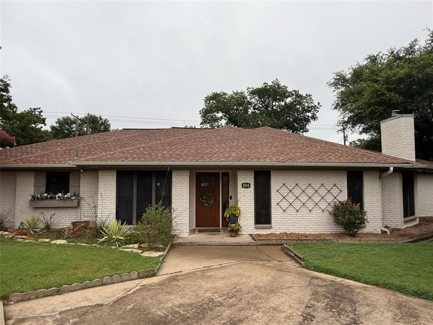 Charming and recently updated, this 2-bedroom, 2-bath home offers a warm and inviting atmosphere with split bedrooms for added privacy. Each bedroom features a large walk-in closet, and the spacious kitchen flows into an open-concept living and dining area with recessed ceilings and a cozy fireplace in the oversized living room. A separate utility room adds convenience, while the rear-entry garage and private cul-de-sac location enhance security and seclusion. The fenced backyard boasts a covered patio and privacy fencing, perfect for relaxing or entertaining. With low-maintenance finishes and stylish, warm paint colors throughout, this home is move-in ready and just minutes from downtown.