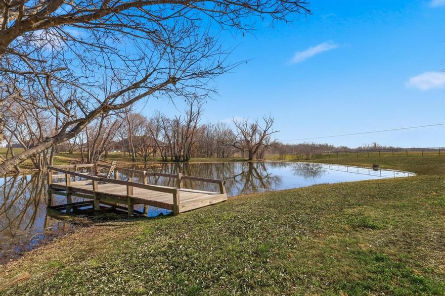 If you’ve been dreaming of a rural paradise that still feels comfortable and move-in ready, this is your country escape. Set behind a gated entry on 2.6 acres with a pond, this property offers the kind of quiet you can actually hear—and space to breathe.

The pond is stocked with fish and even has its own fishing pier, making early mornings and sunset evenings something you’ll genuinely look forward to. Whether it’s casting a line, watching wildlife, or just enjoying the view, this is the peaceful lifestyle people search for but rarely find.

Inside, the home offers 3 bedrooms plus a dedicated office, along with a media room, 2 living areas, and 2 dining areas, giving you flexibility for work, hobbies, and gathering with family and friends. The kitchen features a gas stove for those who love to cook, while engineered wood floors and new carpet throughout keep the home feeling fresh and inviting.

Major updates are already done for you, including a new roof in 2025 and new HVAC in 2025, so you can settle in without the big-ticket stress. A storage shed adds practical space for tools, equipment, or outdoor gear.

This property truly delivers that quiet escape feel while still being comfortable and functional for everyday living. If you’re searching for acreage, a stocked pond, and a home that’s ready for its next chapter, this one checks all the boxes.