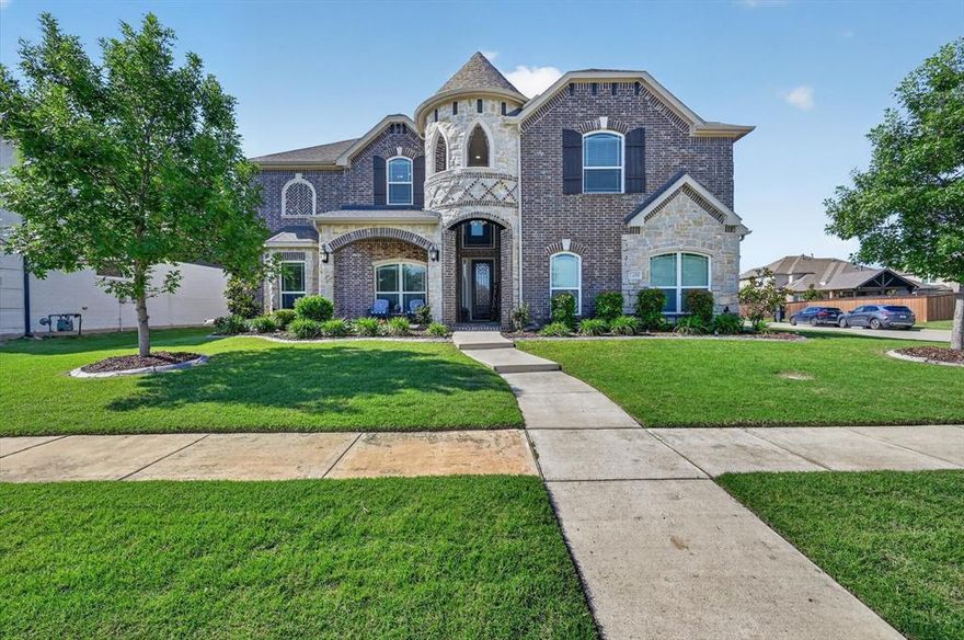 Stunning corner lot home in the highly sought-after Willow Wood community of McKinney! Situated on an oversized 10,454 sq ft lot, this beautifully designed 6-bedroom, 4-bath home offers soaring ceilings, an open floor plan, and abundant natural light throughout. From the moment you enter, you’ll appreciate the spacious layout designed for both everyday living and entertaining with multiple living areas, a game room, and dedicated media room.

The heart of the home is the expansive chef’s kitchen featuring granite countertops, an oversized island, double ovens, gas cooktop, butler’s pantry, walk-in pantry, and abundant cabinetry. The kitchen opens seamlessly to the impressive living room showcasing dramatic ceiling heights, walls of windows, and a cozy gas fireplace creating the perfect gathering space. The oversized primary suite offers a spa-inspired bath with dual vanities, jetted tub, dual head shower, and 2 large walk-in closets. Upstairs features spacious secondary bedrooms, a large game room, and media room ideal for movie nights, entertaining, or flexible living space.

Enjoy the covered back patio, oversized backyard, side-entry garage, and premium corner lot location. Built in 2018 and zoned to highly rated Melissa Independent School District, Willow Wood residents enjoy access to community pools, parks, trails, playgrounds, and convenient proximity to shopping, dining, and major highways. Located just minutes from Historic Downtown McKinney, Adriatica Village, and US Highway 75, this home combines space, functionality, and location in one of McKinney’s fastest-growing areas.