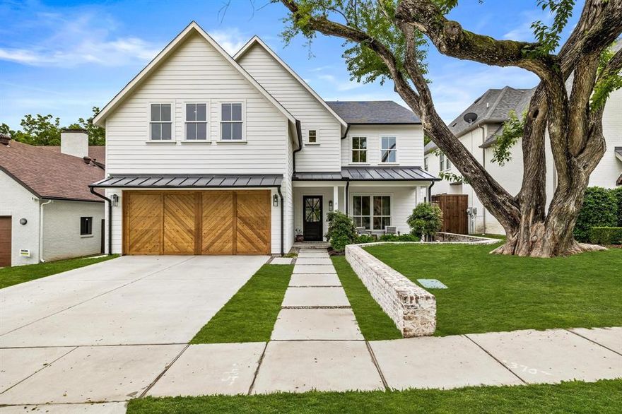 OFFER DEADLINE MONDAY MAY 9 - noon. This charming modern farmhouse in Lakewood Hills is straight out of a magazine! (yes D Home, amongst others) Walking distance to shopping, dining & White Rock Lake. Easy commute to Downtown means more time to enjoy the spectacular views of the swimming pool & Lakewood golf course. Exterior includes refreshing pool & breezy front & back porches. The interior includes hardwoods throughout, an open layout, both natural light & stylish fixtures, neutral decor, beamed ceilings, & fireplaces in the living room & back patio. Roomy, stylish kitchen charms with natural light, premium appliances, two ovens, & marvelous quartz counters. The peaceful master bedroom includes a foyer entrance, a walk-in closet, sitting space, & private bath with tub and step-in shower AND a balcony overlooking the pool.Master & Three bedrooms upstairs while downstairs is the 5th bedroom w murphy bed & ensuite bath Attached two-car garage. Don't let this be the one that got away.