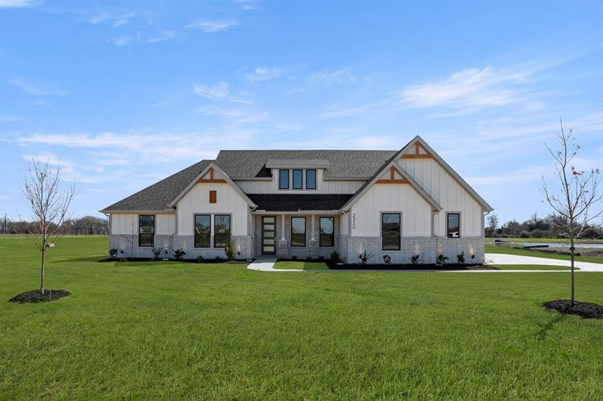 MLS# 21173486 - Built by Impression Homes - Ready Now! ~ This stunning single-family residence, completed in 2025, offers modern living in the desirable Estates of Palmer. Spanning 2,442 square feet, this traditional-style home features 4 spacious bedrooms, each designed with walk-in closets, and 3 full bathrooms. The open layout includes a generous living area and a dedicated dining space, perfect for entertaining. The heart of the home is the well-appointed kitchen, complete with an island and pantry, catering to both functionality and style. Enjoy the comfort of central heating and cooling throughout. A covered patio extends the living space outdoors, ideal for relaxing. With a 3-car garage and situated on an expansive lot, this property combines luxury with convenience. Located within the highly regarded Palmer ISD, with easy access to local schools. Experience modern amenities in a tranquil setting.