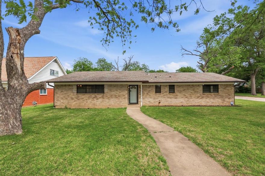 Come see this beautifully remodeled 4 bedroom 2 bath home just minutes from shopping and AT&T Stadium in a quiet established subdivision, with fairly easy access to 180, 30 and 20. Lovely stainless steel appliances with double oven, granite and new ceramic tile flooring in this eat-in kitchen, and decorative lighting and new flooring throughout really freshen up the whole house! Nicely sized Utility room with cabinets and office or 4th bedroom off the Kitchen. Also features a 1 car garage with 2-3 car carport and large shed off the back of the home.