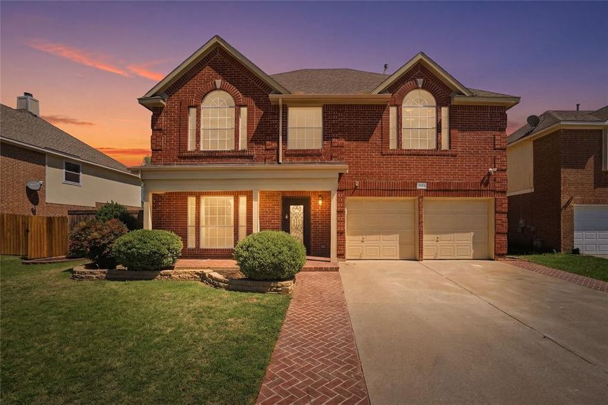 Discover refined living in Keller, TX at 2133 Rustic Ridge. This beautifully updated 4-bedroom, 2.5-bath home showcases custom finishes throughout and a warm, inviting design. The spacious floor plan features rich 5-inch white oak stained flooring, elegant travertine accents, and a versatile bonus room anchoring the main living area. The kitchen is a standout with hickory custom cabinetry, granite countertops, and thoughtful upgrades that blend style and function. The bonus room offers flexibility for a home office, game room, or additional living space.  The private primary suite has been tastefully upgraded, featuring a beautifully renovated bath designed for comfort and relaxation. The powder bath features distinctive Saltillo tile, adding warmth and character. Additional improvements include new windows, fresh interior paint, custom blinds, and a new fence. Step outside to a charming flagstone patio—perfect for entertaining or enjoying peaceful evenings. With custom details throughout and move-in ready updates, this home offers the perfect blend of character, comfort, and quality.