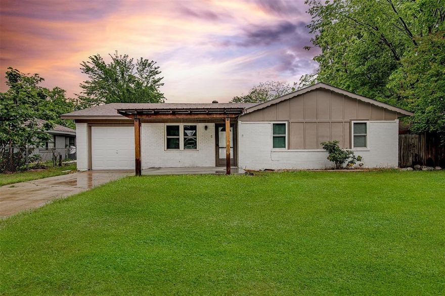 **Back on the market due to no fault of seller**

Welcome to this charming, move-in-ready home—perfect for anyone seeking comfort and convenience. Ideally located with quick access to major highways, you’re just minutes from AT&T Stadium, Globe Life Field, and Six Flags Over Texas. The owner has invested in thoughtful upgrades, including energy-efficient triple-pane windows, upgraded electrical panel, a stylish pergola, a new garage door, and a roof replaced in 2020. Come see this week and do not miss out on this great opportunity!!