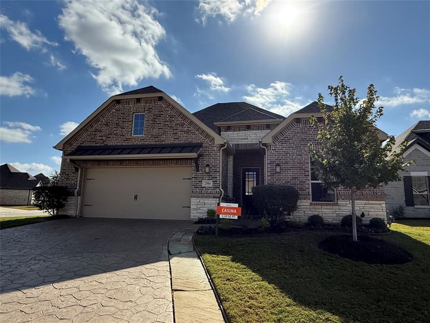 Builder Model home is an amazing investment opportunity. This stunning home features an expansive open-concept floor plan filled with upgrades throughout and gorgeous views of the pond. The spacious kitchen includes a butler’s pantry and a large walk-in pantry—perfect for storage and entertaining. Exposed wooden beams and tall ceilings create a warm, inviting living space. Enjoy movie nights or game days in the dedicated media room. The primary suite offers a luxurious retreat with a walk-in shower and a standalone soaking tub. A generous utility room provides ample storage and functionality. All furniture and decor are included with sale.  A must-see home!  Builder will leaseback home until completion of community.  Enjoy the convenience of an active adult lock & leave lifestyle. Ladera is located within minutes of Hwy. 360 & 287, convenient to Arlington's entertainment area. Amenities include pickleball, fitness center, a pool with grilling area, fire pit, walking trails, putting green & the HUB for social gatherings.