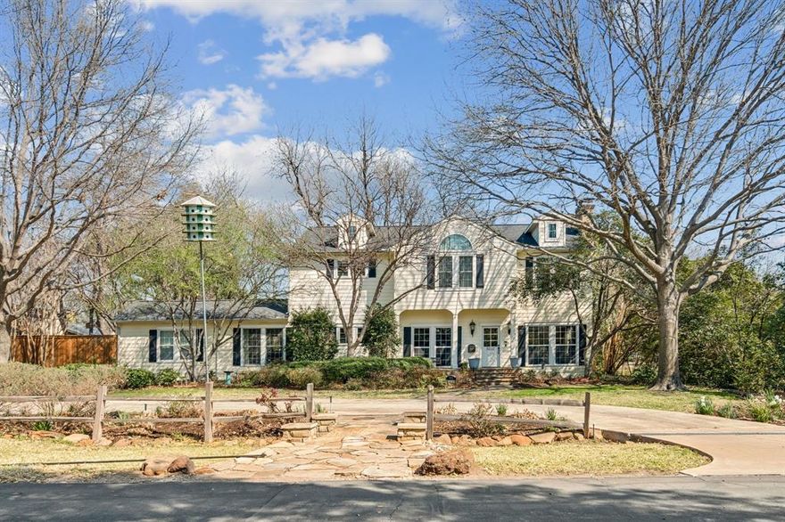 Extraordinary opportunity in coveted Bluffview. Set on nearly three quarters of an acre, this 5BR 4BA residence, fully remodeled and expanded, offers a rare combination of land, location and character.
The park like backyard is one of a kind providing endless possibilites for outdoor living, amenities and future expansion. Perfectly positioned with easy access to Dallas' premier private schools, Love Field, major highways and everyday conveniences, this home delivers both tranquility and connectivity. A very special home in a very special location, this is a unique chance to secure a generational property where opportunities like this rarely present themselves. Homes with this level of lot size, flexibility and Bluffview prestige are few and far between.