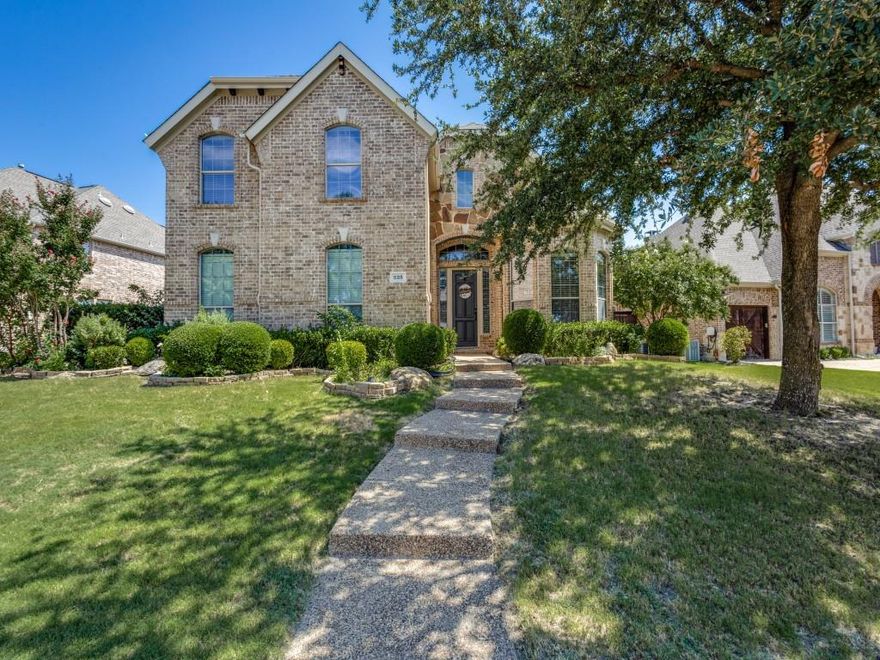 GET READY TO BE IMPRESSED WITH THIS BEAUTIFUL HOME IN MCKINNEY. With a great floor plan and almost 4,000 square feet there is space everywhere including in the 5 large bedrooms, 4 full baths plus brilliant entertaining areas like grand 2 story family room, gameroom and huge media room. Special features include gourmet kitchen with rich wood cabinets, granite, gas cooktop, sleek vent hood, SS appliances and spacious corner pantry. The glamorous master suite with bayed window has an ensuite with jetted tub, huge shower, designer tile, spacious walk-in closet and separate vanities. Great floor plan includes private downstairs master suite PLUS DOWNSTAIRS GUEST ROOM WITH FULL BATH adjacent has over-sized shower and upgraded vanity. Upstairs provides so much living space and 3 more bedrooms with 2 full baths. The gameroom has a built-in wet bar to provide great setup for entertaining in game or media rooms.  Wow factors like handscraped wood floors, wainscoting, crown molding, niches, luxurious wood double stacked fireplace surround, nice sized backyard with several fruit trees and 3 Car garage. Located in the heart of McKinney with great access to shopping, dining and entertainment. Ridgecrest community also features community pool, dog park and pocket parks.