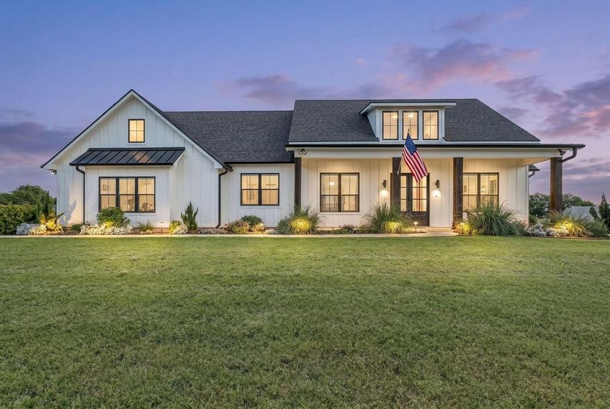 3861 Birdie Lane where refined country living meets comfort, charm, & functionality. Situated on a beautifully maintained 5-acre corner tract, this 3-bedroom, 2.5-bath home with office blends modern design with timeless farmhouse-inspired style.

The inviting covered front porch & striking double front doors set the tone. Inside, the open-concept living area features vaulted ceilings with exposed beams, stunning gas fireplace, & custom built-ins flow seamlessly into the dining space creating a warm & elevated atmosphere.

The kitchen is the heart of the home designed for both everyday living & entertaining. It features a gas stove, dishwasher, expansive walk-in pantry & a large eat-at island with prep sink, as well as an abundance of storage & counter space.

Off the main living area, is a dedicated office with built-in desk & cabinetry perfect for working from home.

The primary suite provides a peaceful retreat. The bathroom includes a garden tub, walk-in shower, his-and-her sinks, & a spacious walk-in closet with dedicated area for a gun safe. The additional bedrooms are connected by a Jack-&-Jill bath providing flexibility for family or guests. The laundry room features built-in cabinetry & a utility sink.

Designed for country living, the exterior showcases a beautifully maintained 5-acre corner tract with barn for small farm animals, chicken coop, garden with vegetables, fruit, herbs, & flowers, a rainwater harvesting & irrigation system, mature fruit trees, spacious workshop, hot tub under pergola, & three inviting porch areas creating the perfect setting for relaxation, entertaining, & enjoying the peaceful surroundings.

Additional highlights include a 2-car side-entry garage, attic space, secret door from pantry to garage, gun safe, quality craftsmanship throughout, & a layout designed for comfort & efficiency.

Located in Lorena ISD with convenient access to Waco and Austin. This is a rare opportunity to own a property that truly has it all.