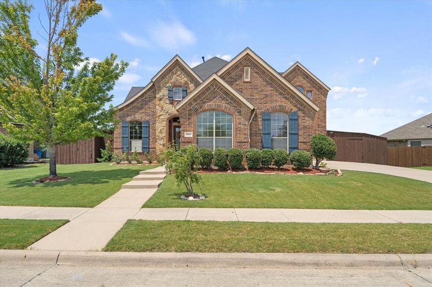 Luxury living across from Stevenson Elementary! This stunning home features a resort-style backyard with a custom pool, pergola, outdoor bar, and 3-car oversized garage. Inside, enjoy a chef’s kitchen with 42” cabinets, granite counters, gas cooktop, butler’s pantry, and double ovens. The elegant primary suite offers hardwood floors, double tray ceiling, sitting area, oversized double shower, garden tub, and custom closet. Additional highlights include a study, media room, surround sound (interior & patio), crown molding, walk-in closets in all bedrooms, updated roof (2023) and more. A truly upscale, move-in-ready gem!