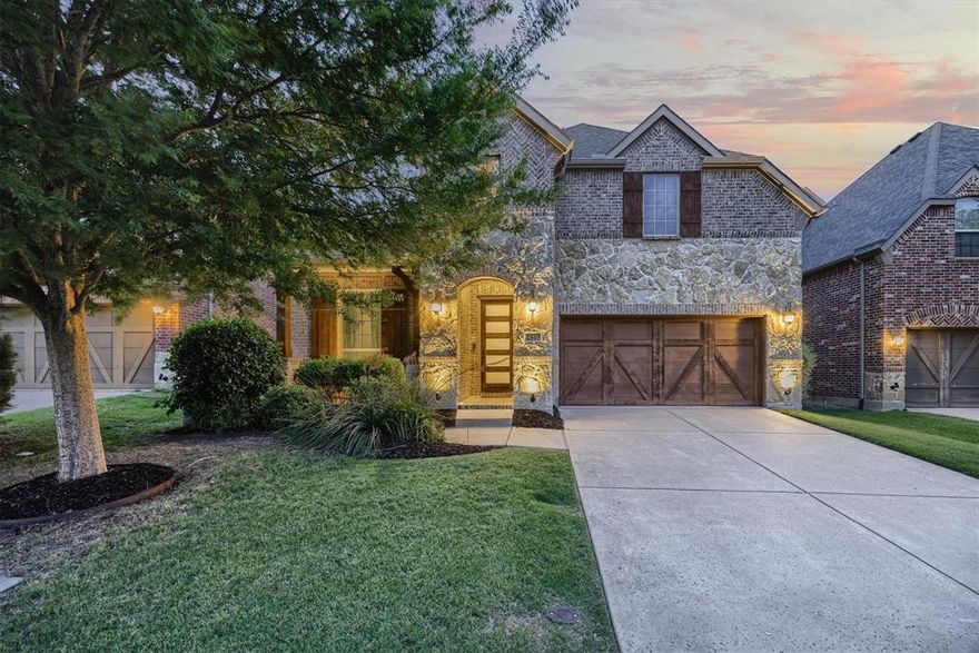 **Exceptional McKinney Estate: Elegance Meets Comfort**

Discover unparalleled luxury in this magnificent McKinney estate, a haven of architectural beauty and sophisticated living. Nestled in a prestigious community, this exquisite property boasts 5 spacious bedrooms and 4 opulent baths, expertly laid out to maximize comfort and functionality.
Step into the grand entryway and experience an open floor plan that seamlessly connects the living spaces, perfect for both entertaining and relaxation. At the heart of this home is the chef-inspired kitchen, featuring a large central island with seating, an elegant farm sink with a gooseneck faucet, and a commercial-grade gas cooktop crowned with a sleek vent. Ample cabinet and counter space ensure you have room for all culinary essentials, while a butler’s pantry equipped with a wine fridge caters to your entertaining needs. An inviting window seat in the kitchen nook offers a cozy spot to enjoy morning coffee or relax with a good book.
The living area is adorned with designer decorative lighting and showcases a dramatic focal fireplace with floor-to-ceiling tile, creating a warm and inviting atmosphere. The primary suite, along with an additional bedroom and full bath, are conveniently located on the first floor, providing ease and accessibility.
Upstairs, three additional bedrooms, two full baths, a gameroom, and a media room offer endless possibilities for living and leisure. A designated study downstairs ensures you have a private space for work or study.
Outside, the home’s striking brick and stone elevation, complemented by cedar garage doors and up lights, exudes curb appeal with fully landscaped grounds.  Home has a covered back patio, perfect for alfresco dining, while a retaining wall provides a private backyard retreat.
This property is more than just a home; it's a lifestyle. Experience the finest in luxury living here in McKinney.

#WhoYouWorkWithMatters #CBAPEX #Number1WomanOwnedCB