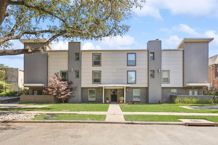 PREVIOUSLY ON HOLD FOR NEUTRAL PAINT UPDATE. SHOWINGS TO RESUME THIS FRIDAY MAY 8th at 9AM. 

1st floor, 2 story condo with fenced turf yard. 2bed. 1.5 bath. covered parking. Gated community. All appliances + washer dryer staying. Welcome to the heart of Oak Lawn and Cedar Springs in Uptown Dallas! This fabulously updated 2-story condominium offers stylish, low-maintenance living in one of Dallas’ most vibrant and walkable neighborhoods. Featuring updated laminate wood flooring throughout both levels, fresh interior paint, fully updated bathrooms, modern light fixtures, and a beautifully refreshed private patio with new fencing and turf yard.

The open, updated kitchen includes stainless steel appliances, granite countertops, and french patio doors. The spacious living room showcases a stone decorative wood-burning fireplace, creating a cozy focal point. Both bedrooms are located upstairs and have been completely updated, along with a beautifully updated full bath. A convenient half bath is located downstairs. Full list of Updates & Features in MLS Docs. 

Seller is leaving all appliances, including the washer, dryer, refrigerator, kitchen table, and chairs. Assigned covered parking included. Fantastic location near Lemmon Ave, Restaurants, Whole Foods, Oak Lawn nightlife, Turtle Creek, Dallas North Tollway, the Medical District, Woodall Rodgers, and I35. Completely updated with bright & light cozy feel. HOA covers insurance, water, trash, sewer, gas, maintenance, security, covered parking, gated entrances.