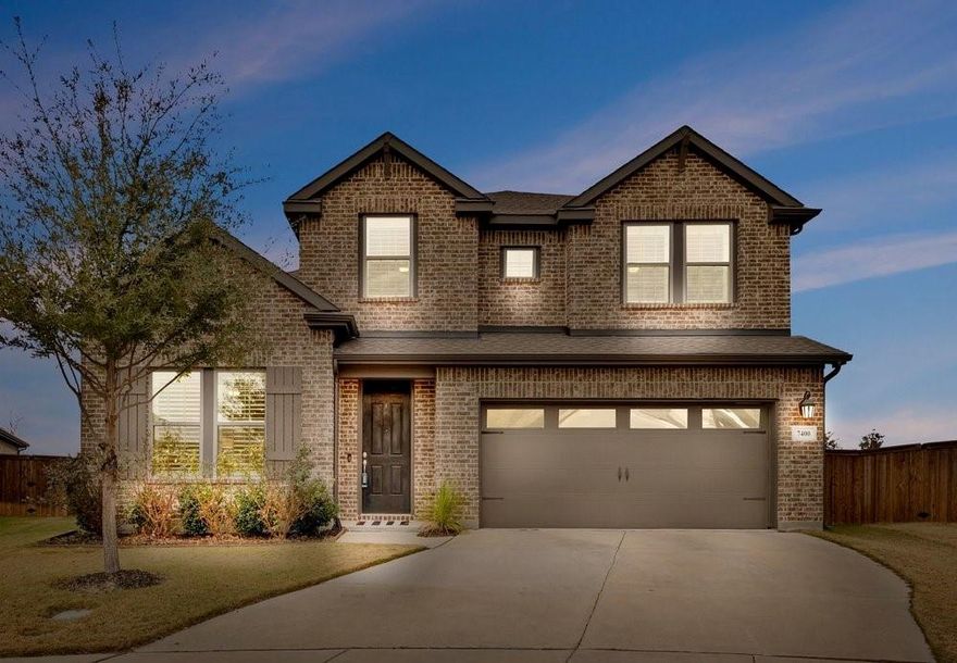 This exceptional residence is now BETTER THAN EVER with a new, improved price! Opportunities like this one are rare. Located in Tavolo Park, one of Fort Worth’s premier master-planned communities, this better-than-new home sits on a nearly quarter-acre lot with an oversized backyard ideal for a future pool, garden, or outdoor entertaining. Thoughtfully designed with high-end finishes and upgrades, the open-concept layout offers seamless flow between the living, dining, and kitchen areas. The kitchen features a large island, granite countertops, stainless steel appliances, gas cooktop, and walk-in pantry. The living room showcases soaring ceilings, a gas fireplace, and backyard views. French doors open to a private home office with decorative built-in shelving, and a nearby half bath adds guest convenience. Plantation shutters throughout provide timeless style, privacy, and energy efficiency—an upgrade rarely found in new construction. The main-level primary suite overlooks the backyard and includes a soaking tub, glass-enclosed shower, dual vanities, and a spacious walk-in closet. Upstairs offers three additional bedrooms, each with walk-in closets, two full baths, and a versatile second living area ideal for a game room or media space. Residents enjoy resort-style amenities including a pool, clubhouse, playground, walking trails, and year-round community events. Ideally located with easy access to Chisholm Trail Parkway, top private schools, Clearfork, the Cultural District, the Medical District, and downtown Fort Worth. With luxury finishes, a smart layout, and a premium lot, this home offers comfort, flexibility, and lasting value in one of Fort Worth’s fastest-growing communities. Up to a 1% Lender Credit at closing, Appraisal Credit AND a 3 Year Rate Protection Plan with SFMC (NMLS 233775) for qualifying buyers.