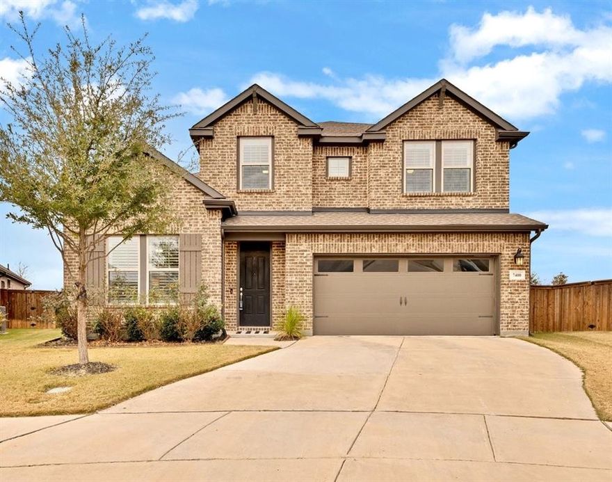 Located in Tavolo Park, one of Fort Worth’s premier master-planned communities, this better-than-new home sits on a nearly quarter-acre lot with an oversized backyard ideal for a future pool, garden, or outdoor entertaining. Thoughtfully designed with high-end finishes and upgrades, the open-concept layout offers seamless flow between the living, dining, and kitchen areas. The kitchen features a large island, granite countertops, stainless steel appliances, gas cooktop, and walk-in pantry. The living room showcases soaring ceilings, a gas fireplace, and backyard views. French doors open to a private home office with decorative built-in shelving, and a nearby half bath adds guest convenience. Plantation shutters throughout provide timeless style, privacy, and energy efficiency—an upgrade rarely found in new construction. The main-level primary suite overlooks the backyard and includes a soaking tub, glass-enclosed shower, dual vanities, and a spacious walk-in closet. Upstairs offers three additional bedrooms, each with walk-in closets, two full baths, and a versatile second living area ideal for a game room or media space. Residents enjoy resort-style amenities including a pool, clubhouse, playground, walking trails, and year-round community events. Ideally located with easy access to Chisholm Trail Parkway, top private schools, Clearfork, the Cultural District, the Medical District, and downtown Fort Worth. With luxury finishes, a smart layout, and a premium lot, this home offers comfort, flexibility, and lasting value in one of Fort Worth’s fastest-growing communities.