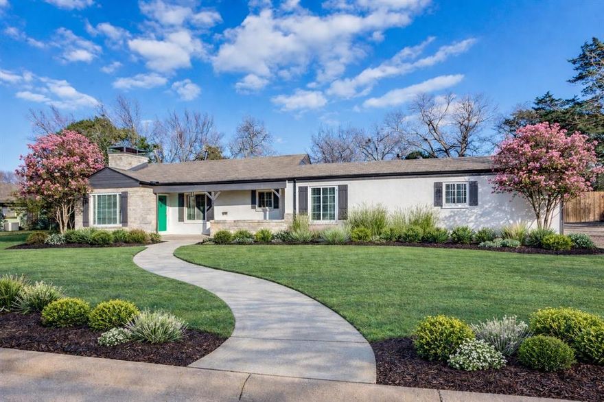 Charming Austin Stone gem located less than one mile from TCU and just minutes from campus and game-day excitement. Situated on a spacious corner lot, this home features new paint inside and out, wide-plank laminate flooring throughout most living areas and new carpeting in the bedrooms. Recent updates enhance both style and comfort, including warm tones throughout, energy-efficient windows, recessed lighting, and soaring 8.5-foot ceilings. The excellent floor plan is filled with natural light, and a versatile bonus room can easily serve as a bedroom, second living area, or home office. The recently updated primary bathroom is a standout, showcasing an oversized subway-tiled shower with seamless glass doors and a modern vessel sink. Full of character and thoughtfully updated, this home is truly a jewel!