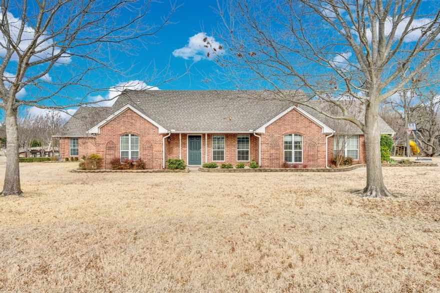 Space for everyone, inside and out! This 5-bed, 3-bath home in Midlothian ISD is tailor-made for multi-generational housing or those who just love room to roam! PRICED TO SELL!!!!!!! 3,243 sq ft of thoughtfully arranged living space on 1.089 acres. Perfectly situated at the end of a cul-de-sac with the privacy provided by beautiful established trees! TWO FULL KITCHENS, two living rooms and two laundry rooms!!!! Separate exterior access to multiple parts of the home allowing privacy between the two sections. If you don’t need a multi-gen set up the second kitchen attached to its own living area would make a great game room with wet bar! The expansive lot offers room for your dream shop, garden, or pool, all with NO CITY TAXES and NO HOA. Granite countertops in both kitchens! The second kitchen has been recently updated.  Outdoor spaces include a private patio tucked inside the roofline and a side deck — perfect for morning coffee or entertaining friends. Whether hosting family gatherings or enjoying quiet relaxing moments, this home offers plenty of space inside and out, merging comfort, function, and lifestyle. Only 8 minutes from the Tom Thumb that will be opening soon and 30 minutes from downtown Dallas! Don’t miss your chance to experience this unique gem.