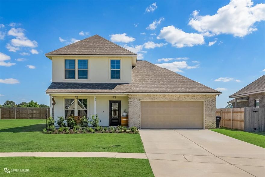 Built in 2023, this beautiful 4-bedroom, 2.5-bath home offers modern design, upgraded finishes, and move-in-ready convenience in the heart of North Bossier. The open-concept floor plan features spacious living and dining areas filled with natural light, creating an ideal setting for both entertaining and everyday living.

The kitchen is a showpiece with upgraded granite counters, custom cabinetry, ceramic tile flooring, stainless steel appliances including a gas range, and a culinary stainless kitchen faucet. Window coverings are already in place, making this home truly turnkey.

The primary suite is a retreat with a garden tub, separate shower, undermount sinks, and a large walk-in closet. Special features such as a tankless water heater, energy-efficient construction, and neutral finishes throughout further enhance the home’s appeal. A large backyard provides plenty of room for outdoor living, relaxation, or play.

Located just minutes from schools, shopping, dining, BAFB, and I-220, this property combines quality, convenience, and modern comfort in one of North Bossier’s most desirable areas.