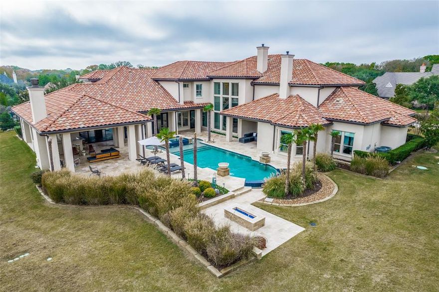 Welcome to your dream home nestled the best hood in Fairview! Coveted LOVEJOY ISD! Stunning property checks all the boxes, impressive home unparalleled comfort and sophistication. 5 bedrooms, 5 full and 2 half baths, 5 FP, study, media rm, 6 living areas. A wall of windows offer views of the  pool and amazing yard, Tree-lined privacy on 1.1-acre. Commercial-grade WIFI installed, SONOS sound, and multiple indoor-outdoor livings. Thermador kitchen, grand island, walk-in pantry, a bartender’s bar, Entertain? YES! There are 5 en suite bedrooms!  Main bedroom boasts dual closets, an exercise room, a fireplace, views and access to pool. Movie nights in the spacious media room, outdoor entertaining in the expansive covered living with a fireplace, granite kitchen, dining, a den alcove and an open patio for sunbathing. Two 2-car garages provide ample space, this home truly has it all. Don't miss your chance to own this exceptional residence where luxury meets comfort at every turn. See it now!