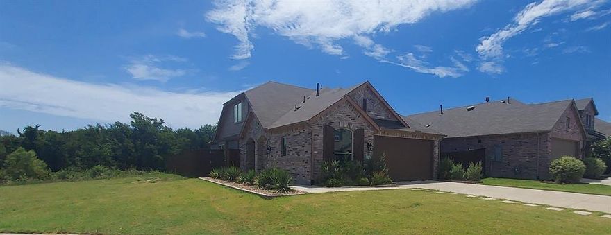 Located at the end of a cul de sac with greenbelts everywhere, this 4 bed 3 full bath home has an open split floorplan with 3 bedrooms downstairs. The large primary retreat has an en suite with a soaking tub, separate shower, and spacious walk in closet. Upstairs you'll find a gameroom, spacious bedroom and another full bathroom. The low maintenance backyard is all set with turf and a deck with a pergola. Enjoy all of the amenities that Heartland offers from the pools to walking trails to playgrounds . . . Multiple offers received, Highest and best by 4-24 at 10AM