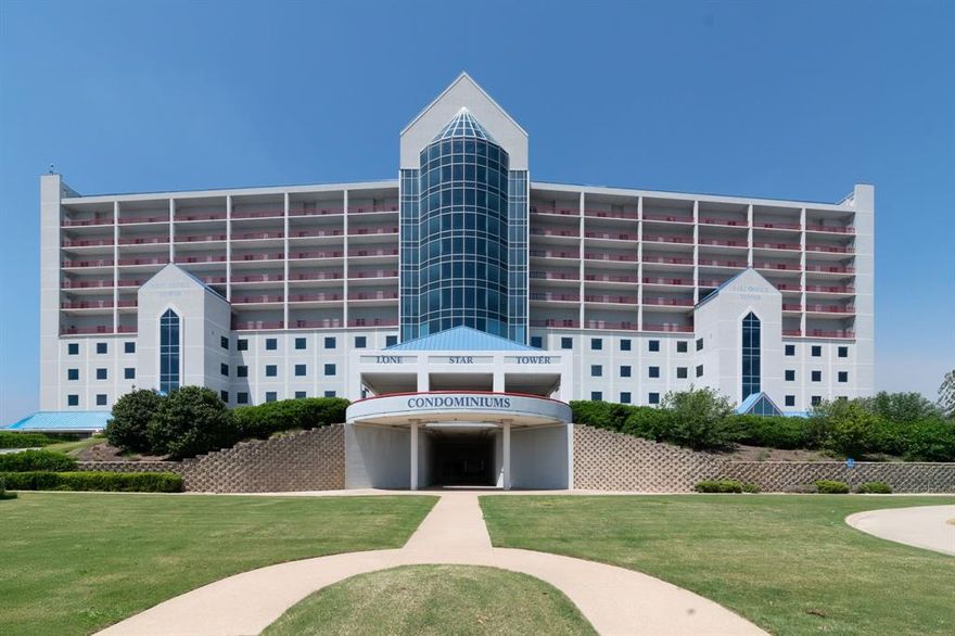 Experience Elevated Luxury Living at one of the most distinctive condo communities in North Texas at Lone Star Tower Condominiums! Perfectly positioned near DFW Airport, downtown Fort Worth & the Alliance area’s premier shopping & dining, this one-of-a-kind opportunity offers an expansive 2 bed, 2 bath condo that is unlike anything else in the building! Originally designed as two separate one bedroom units, this residence has been thoughtfully combined by removing the center wall & is currently configured as an open concept living area & dining area which creates effortless flow & a very spacious & versatile layout ideal for entertaining or simply relaxing in comfort or the flexibility to reimagine the layout back into dual living & dining areas, ideal for investment potential. A Standout Feature is the dual kitchen setup, including a secondary prep space that functions beautifully as a scullery; perfect for hosting great dinner parties! Located on the 5th floor, this unit enjoys exclusive benefits not found elsewhere in the building, including an entire wall of glass, front-facing, balcony area offering elevated views & an exceptional indoor-outdoor lifestyle overlooking the iconic Texas Motor Speedway! The condo(s) are being sold furnished making move in so easy & delivers an unmatched lock-and-leave lifestyle. Lone Star Tower is an intimate community of just 76 residences, offering exceptional amenities: a resort-style pool & hot tub, fitness center & private clubhouse. The excitement continues year-round with concerts, car shows & race weekends & residents enjoy eight complimentary race tickets per unit for NASCAR event! With the current HOA approval of short-term rentals such as Airbnb or VRBO, this property presents an excellent opportunity for both personal use & income generation. So whether you’re looking for a primary home, weekend escape, or investment opportunities, this furnished condo is move-in ready!