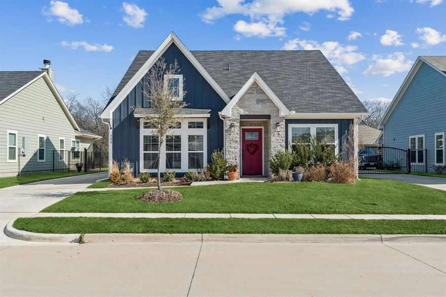 Welcome to this stunning 2024-built home in the heart of Burleson, where modern luxury meets ultimate privacy. This beautifully designed 3-bedroom, 2.5-bath residence features an open-concept layout perfect for both everyday living and entertaining, with high-end luxury finishes throughout that create a refined yet inviting atmosphere. The spacious living area flows seamlessly into a chef-inspired kitchen and dining space, offering style and functionality in every detail. Retreat to the private primary suite, thoughtfully designed for comfort and relaxation. Step outside to enjoy a gated driveway and exceptional privacy as the property backs to a serene wooded area with no neighbors behind—creating a peaceful, secluded setting that’s hard to find. This home offers the perfect blend of elegance, security, and tranquility in a prime Burleson location.