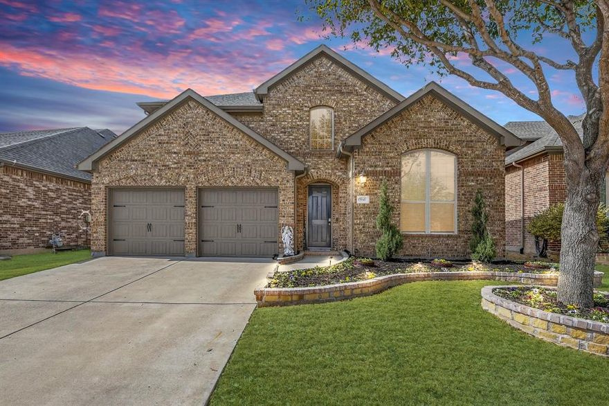 This is the home you are looking for!  Welcome to this thoughtfully designed home with high ceilings, extended wood flooring, elegant curved walls, and an open floor plan perfect for everyday living and entertaining.
Upon entry, you’ll find a secondary bedroom and full bathroom to the right, along with a versatile dining room that can also serve as a home office. To the left are the laundry room and garage, which offers excellent storage with overhead hanging racks and a convenient closet tucked beneath the staircase.
Straight ahead, the spacious living room features a charming brick and stone gas-start fireplace and opens seamlessly to the kitchen and breakfast area. Abundant windows fill the space with natural light and provide lovely views of the covered patio and backyard. The kitchen is well-appointed with ample cabinetry, granite countertops, and a large island ideal for gathering.
Tucked away at the back of the home, the private primary suite offers plenty of windows, a generously sized bathroom with a garden tub, separate shower, and an oversized walk-in closet.
Upstairs, the wood-floored staircase with iron spindles leads to two additional bedrooms, a full bathroom, a flexible bonus room, and extra attic storage.  Nice updates to make this home move in ready.  
This home is in a great neighborhood, close to schools, HEB and lots of shopping, along with many restaurants.
Wonderful community pool, splash pad, bike-walking trails, playground, pond, fitness center, club house, sand volleyball, tennis and pickle ball courts. Home build by Highland Homes.
**Offering lawn care for one year ($1000 value)**