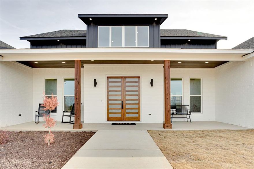 MOTIVATED SELLER MOVING OUT OF THE AREA ASAP!! Just grab your clothes and move in!!! ALL BRAND-NEW FURNITURE, TV AND MOUNT, REFRIGERATOR INCLUDED AT BUYERS REQUEST WITH FULL PRICE OFFER!!! EQUITY BUILT IN! LISTED BELOW APPRAISED VALUE FROM NOV.! This gorgeous home sits on a wide 2-acre lot and allows for either 2 horses or 2 cows! Country living with all the conveniences of being near the city. It's a perfect location for anyone with a commute to Fort Worth, Granbury, or any towns in-between. you'll be blown away by stunning 17-foot ceilings upon entry and have all the room you need with 4 bedrooms all directly connecting to a full bathroom. Plus, a half bath for guests. There's also a dedicated office space with a built-in desk and cabinets! The massive, covered patio in the back is ready for an outdoor kitchen as it's already plumbed for a sink and a gas grill. Home comes with 1-2-10 warranty. Use directions in the listing or search Bluebonnet Ridge Development Weatherford for GPS.