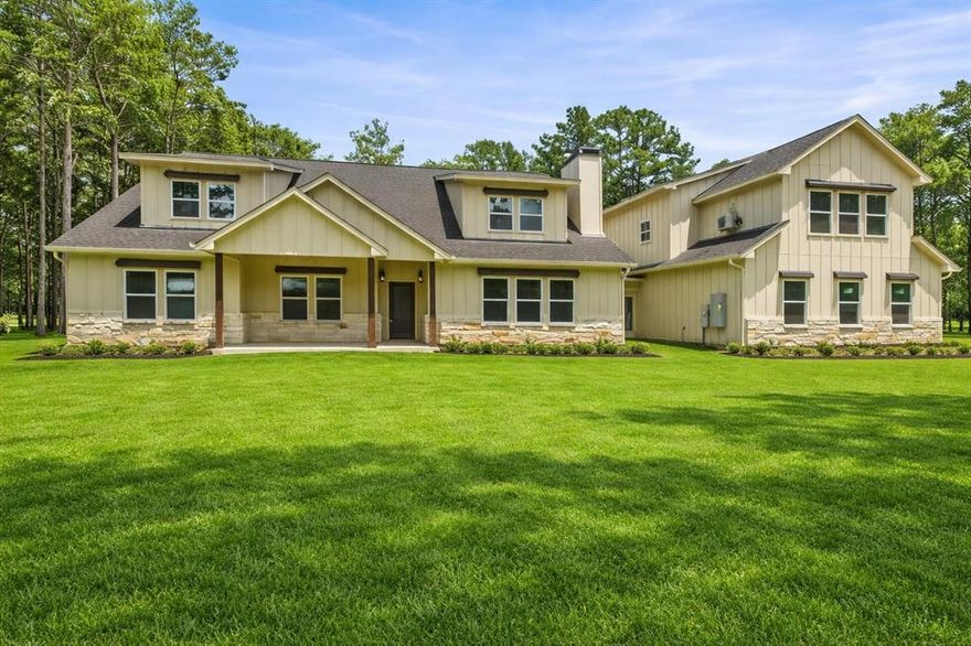 Welcome to 910 Cream Level Road in Athens, Texas! This stunning new construction offers an impressive 5,780 sq. ft. of thoughtfully designed living space situated on 4.53 private acres, just inside the loop and within the city limits. The spacious two-story main home features 4 bedrooms, 2 bathrooms, and two inviting living areas downstairs, highlighted by an open-concept layout, two electric fireplaces, and extra storage space throughout. The primary suite is a true retreat with a luxurious en suite bath that includes a deep soaking tub, separate shower, and a generous walk-in closet. Upstairs, you’ll find a large open additional living space, a cozy library nook, two more bedrooms, and a full bathroom—ideal for children, teens, or guests. Above the oversized three-car garage is a fully equipped mother-in-law style apartment featuring its own bedroom, living room, kitchen, bathroom, and laundry room that's perfect for multi-generational living, visiting family, or long-term guests. Outback, the large covered porch overlooks peaceful views of the surrounding wooded acreage, creating a serene, nature-filled retreat. Whether your sipping your morning coffee while listening to the birds chirp or hosting friends and family in the fresh East Texas air, this outdoor space is sure to become a favorite spot. This exceptional property blends luxury, comfort, and functionality, making it an ideal choice for growing families or those seeking space for multiple generations—all while enjoying the convenience of in-town living. Don’t miss this incredible opportunity to make it yours!