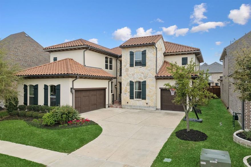 Welcome to 2812 Dorset located in The Tribute Lakeside Golf & Resort Community! From the fantastic curb appeal and courtyard entry to the inviting interiors, this Darling built residence impresses at every turn. Inside, the expansive living area stuns with soaring ceilings, a striking fireplace, and abundant natural light streaming through large windows. The open-concept design flows seamlessly into the gourmet kitchen, complete with a large island with seating, double ovens, and a gas cooktop—perfect for entertaining.

The first-floor primary suite is a true retreat, featuring a spa-inspired bath with double vanities, jetted tub, walk-in shower, and the convenience of direct access to the laundry room. A first-floor guest suite with a full bath provides the perfect space for in-laws, a nanny, or visiting guests.

Upstairs, the home continues to impress with a spacious game room, a dedicated media room, and two generously sized bedrooms, each with ensuite baths. Concluding downstairs is also an executive office. With two separate garages, there is ample space for multiple vehicles and storage.

Beyond the home, the community offers an unparalleled lifestyle with pools, parks, pickleball courts, scenic nature trails, golf courses, and more. Don’t miss this opportunity to experience luxury living in a vibrant, amenity-rich neighborhood!