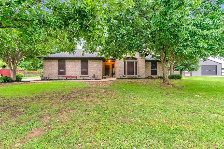 Beautiful 4-bed, 2-bath home on a little over an acre in Joshua ISD! Spacious layout with large living area, bright kitchen with island, and split primary suite featuring dual sinks, soaking tub, and walk-in closet. Enjoy your own backyard oasis with a sparkling pool, pergola, and fire pit — perfect for entertaining. Oversized lot offers room to play, garden, or add a shop. Quiet neighborhood with easy access to Burleson, Fort Worth, or Chisholm Trail Pkwy. Country feel with city convenience—don’t miss this rare find in Crowley!