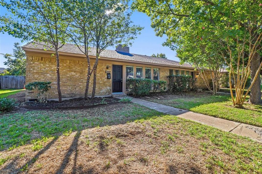 Beautifully updated one-story home with 3 beds and 2 baths. Luxury vinyl plank flooring. Neutral interior paint and lots of natural light make for a bright open feel. The kitchen features granite countertops and stainless steel appliances. Totally redone bathrooms. The living room has vaulted ceilings and a wood-burning fireplace. The backyard includes a deck and a covered patio. Newer mini blinds, front windows, and tile in bath. Time to enjoy your new home. Richardson ISD!