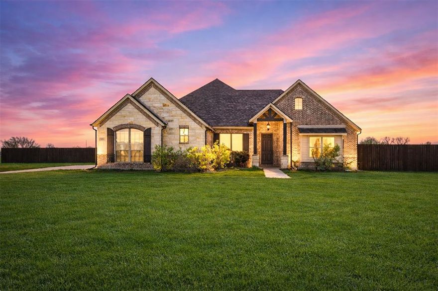 Great maintained 2020-built home situated on over 1 acre lot. This 3-bedroom, 2-bath residence with a dedicated office offers 2,015 sq ft of living space with an open concept layout ideal for everyday living and entertaining. This inviting living area features a cozy fireplace, creating a warm focal point for the home. The dedicated office offers flexibility and can easily function as a 4th bedroom, guest room, or flex space to fit your needs. What sets this property apart is the expansive lot combined with two additional outbuildings, perfect for a workshop, storage, or hobby space. 
With a 2-car garage, modern construction, and room to grow, this property offers a unique opportunity to enjoy space, privacy, and versatility while still being conveniently located near city amenities.