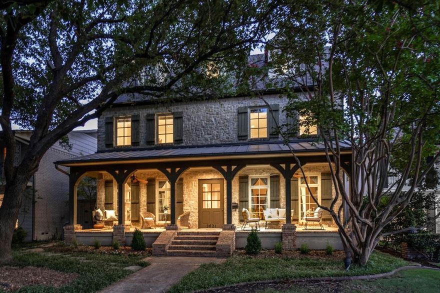 Graceful Southern Traditional in coveted Highland Park zoned for Armstrong, and minutes from downtown Dallas. 5 bedroom home on an oversized 180’ deep lot custom built in 2001 by Pete Livingston as his own family’s residence with graceful 40-foot porches on both the front and back, perfect for leisurely afternoons or sophisticated entertaining.
5631 sf main house plus additional 761 sf full guest quarters above detached THREE car garage. 4 spacious second floor bedrooms each w en suite baths; third floor with large living space, separate bedroom and full bath. Center hall floorplan features front formals, a beautiful wide staircase, large family room, breakfast area and lovely kitchen. Rare opportunity to own a timeless masterpiece in one of Dallas’s most sought-after neighborhoods. Perfect blend of elegance and comfort with easy walkability to HPMS, MIS, Snider Plaza, Dallas Country Club, Highland Park Village, and SMU. 
Buyer and buyer's agent should verify all MLS data listed