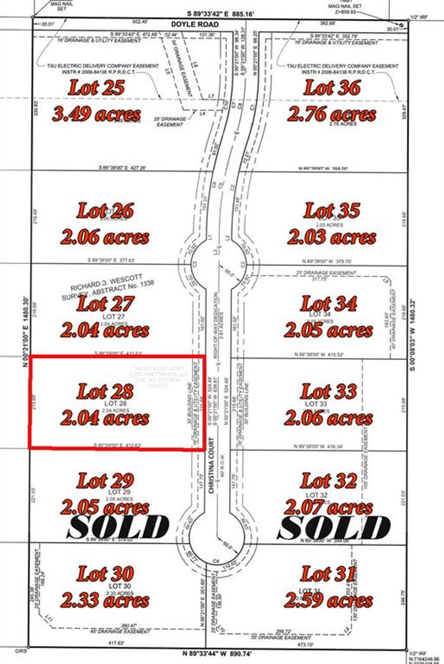 7272 Christina Court has 2.04 acres, 215'x412', Legacy Ranch is a neighborhood located northwest of Krum, TX. Legacy Ranch provides 36 lots, ranging between 2-3 acres, Legacy Ranch is developed for a Very Special Group of People that Understand the Love and the Benefits of Country Living. Where You can have a Shop or Barn for Hobbies or Animals that Bring the Bodies and Emotions back to a Tranquil State. Have Space where Someone can take the Time to Slow Down and Appreciate the Simple Pleasures of Life, Again. To provide a Home for Children and Adults where Outside Activities can reduce the Dependencies of Electronic Devices. Krum provides a Great School System, and the Bus will Pick up your Kids. This will be a CC&R in place! no HOA!