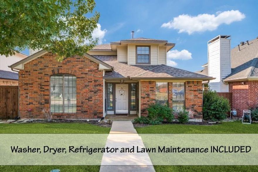 INCLUDES REFRIGERATOR, WASHER, DRYER AND LAWN MAINTENANCE. Comfortable family room with fireplace is the heart of this home and is accented by elegant staircase. Updated kitchen features granite countertops and stainless steel appliances with serving bar to dining area.  A downstairs master bedroom boasts separate tub, shower and separate closet spaces.  upstairs has 2 bedroom with great storage in closets along with a full bath.  Two car garage is finished with epoxy floor and makes extra hang out space too.  Great low maintenance yard with patio and landscaping is a private place to relax and enjoy the outdoors.  Just a few short blocks to Mary Heads Carter Park with large playground, pavilion and lots of space to roam.  Rent includes refrigerator, washer and dryer.